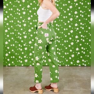 Big Bud Press  Work Pants  BOB Baker Flower  Green Size XXS